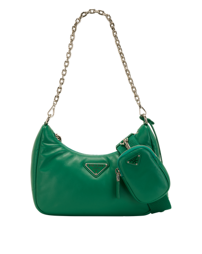 Padded Re-Edition 2005, &pound;850, Handbags, Green, Leather, Front view